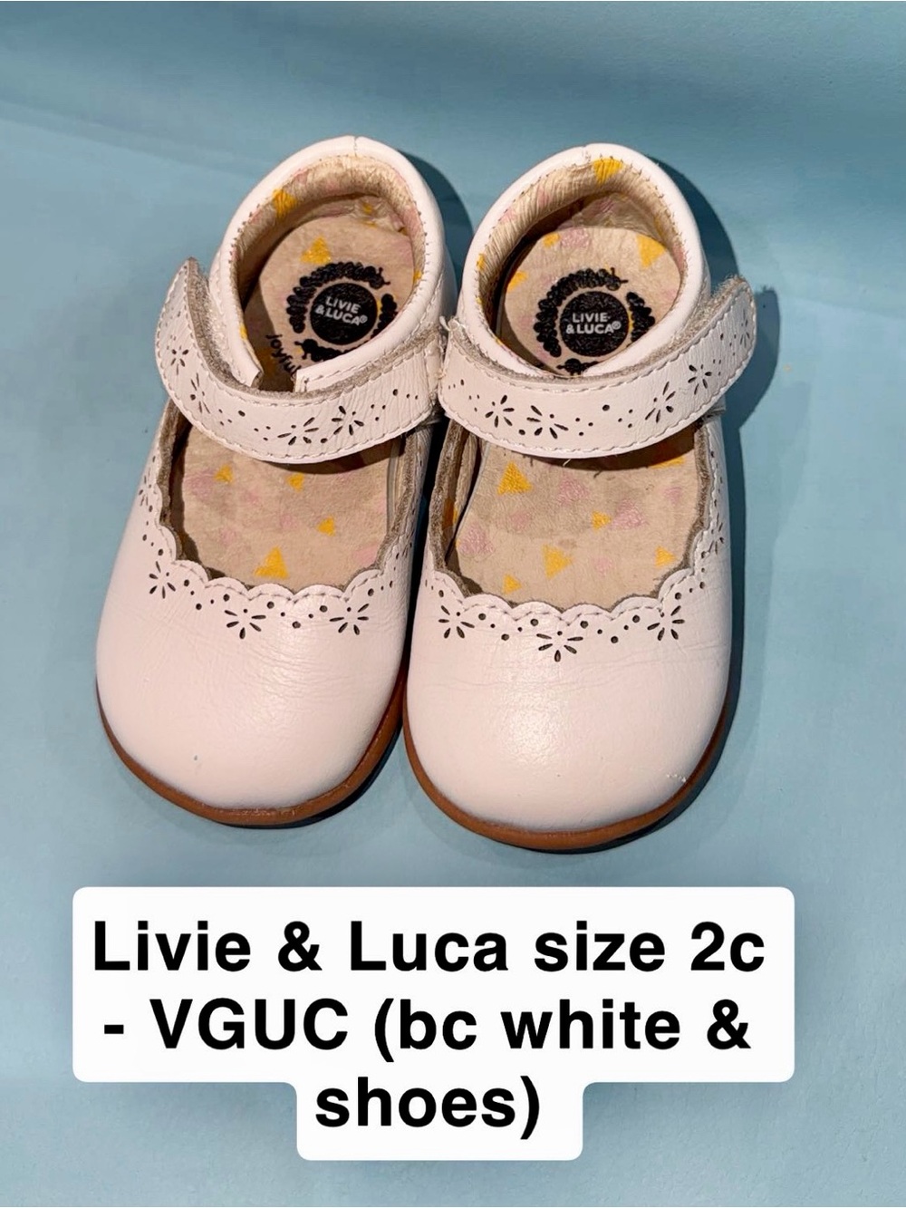 Livie & Luca White Mary Jane Laser-Cut Dress Shoes